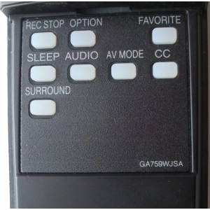 CONTROL REMOTO PARA TV / VCR / DVD /  SHARP GA759WJSA MODELO LC-32E67